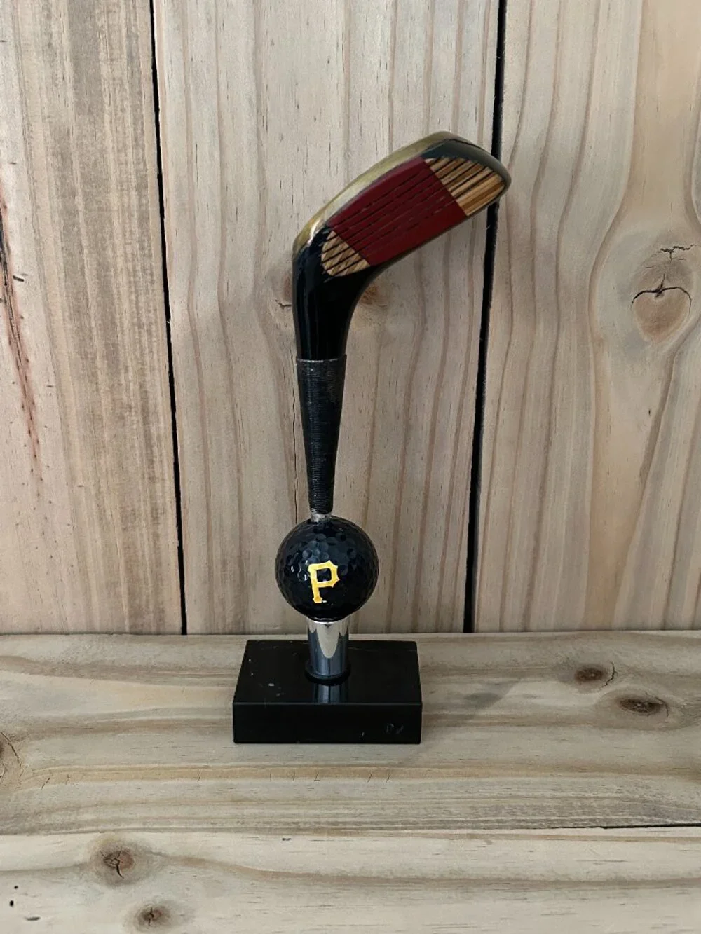 Handcrafted Wooden Club Pittsburgh Pirates Ball Tap Handle Desk Topper